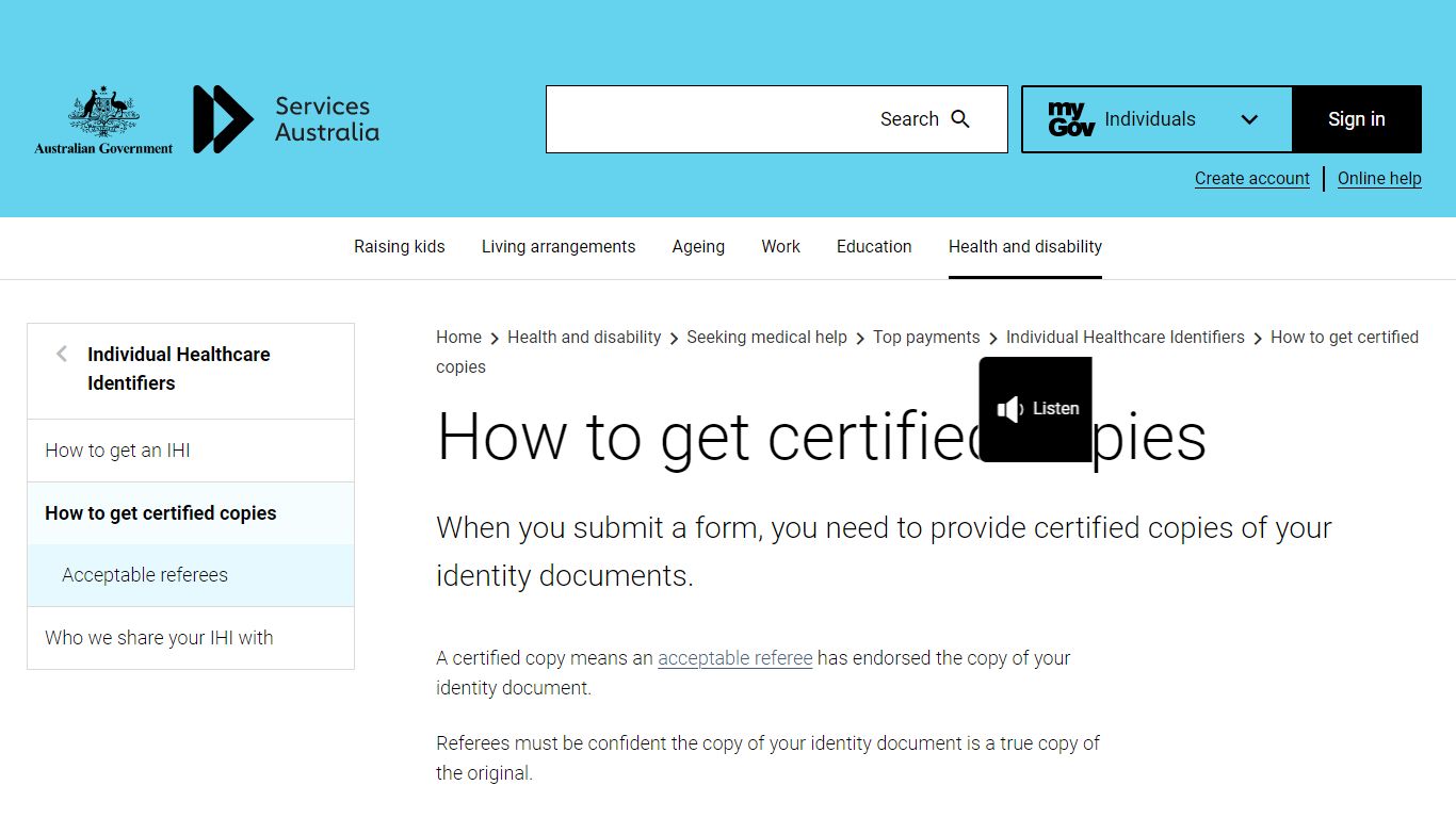 How to get certified copies - Services Australia